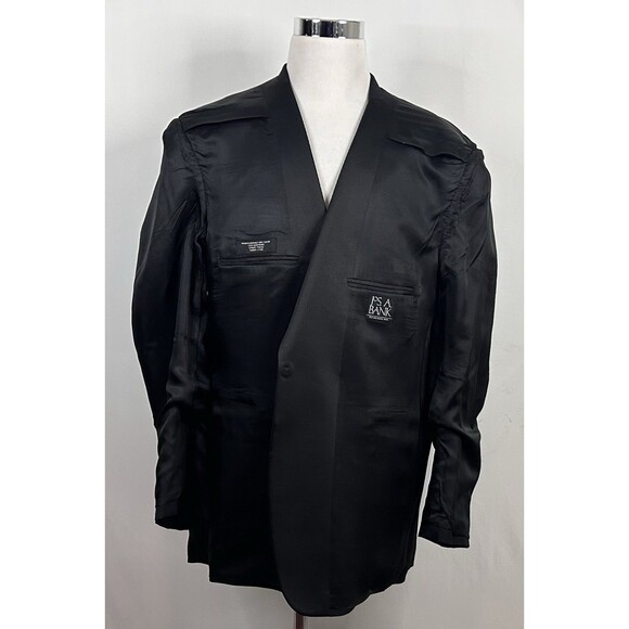 Jos A Bank 48L Tuxedo Jacket 100% Wool Black One Button Lined Vented Formal - Picture 7 of 8